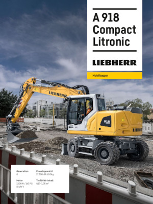 Wheel Excavators Liebherr A 918 Compact Litronic 