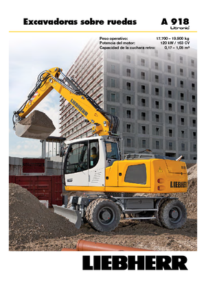 Tekerlekli ekskavatörler Liebherr A 918 Litronic