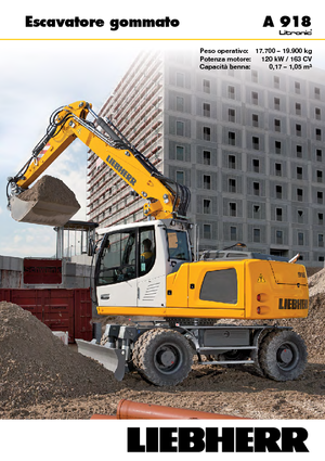 Tekerlekli ekskavatörler Liebherr A 918 Litronic