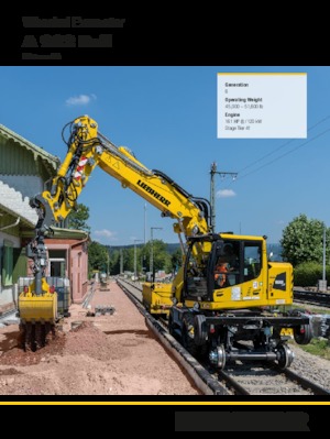 Tekerlekli ekskavatörler Liebherr A 922 Rail Litronic