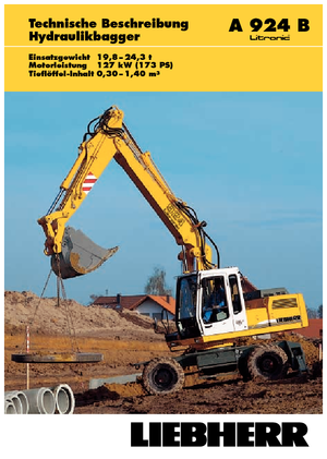 Tekerlekli ekskavatörler Liebherr A 924 B Litonic