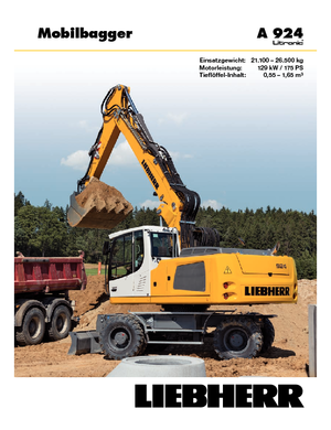 Wheel Excavators Liebherr A 924 Litronic