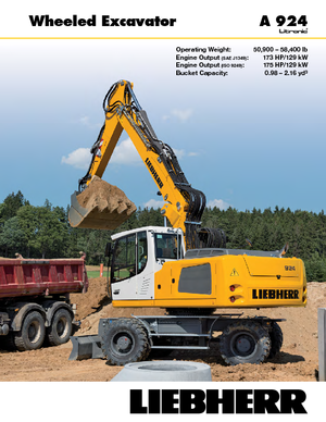 Wheel Excavators Liebherr A 924 Litronic