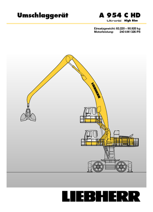 Wheel Excavators Liebherr A 954 C HD Litronic High Rise