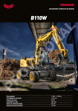 Wheel Excavators Yanmar B 110 PB
