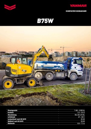 Wheel Excavators Yanmar B75W