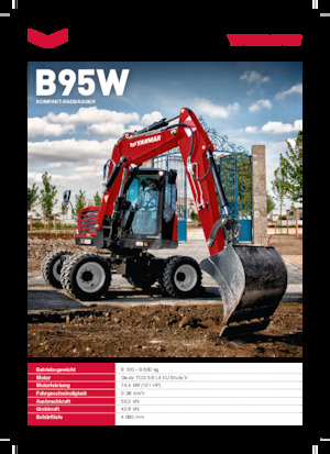 Wheel Excavators Yanmar B95W MB 