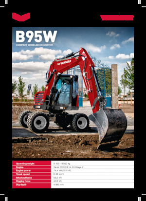 Tekerlekli ekskavatörler Yanmar B95W TPA 