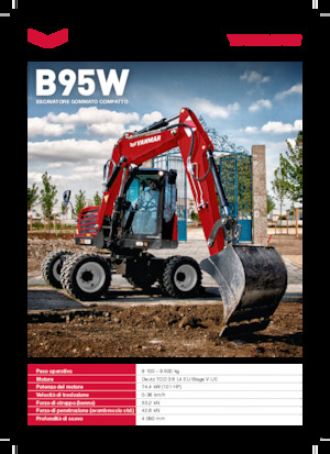 Tekerlekli ekskavatörler Yanmar B95W TPA 