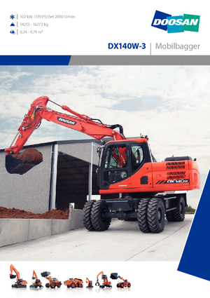 Wheel Excavators Doosan DX140W-3