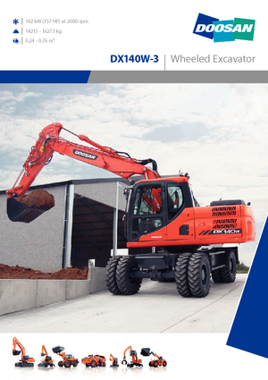 Wheel Excavators Doosan DX140W-3