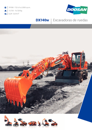 Wheel Excavators Doosan DX 140 W