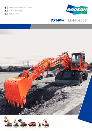 Wheel Excavators Doosan DX 140 W