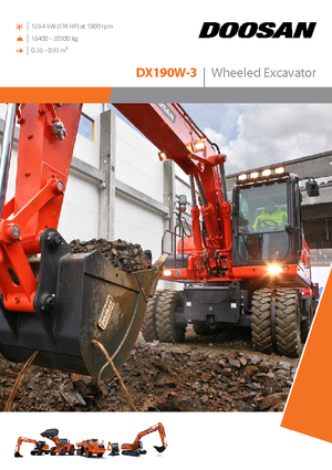 Tekerlekli ekskavatörler Doosan DX190W-3
