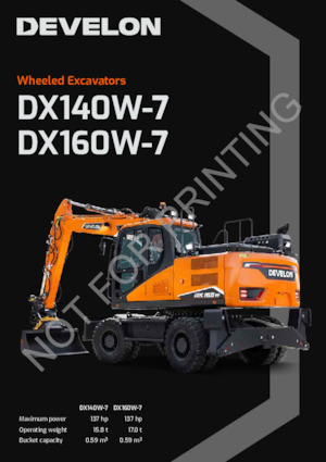 Tekerlekli ekskavatörler Develon DX140W-7 