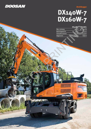 Tekerlekli ekskavatörler Doosan DX140W-7