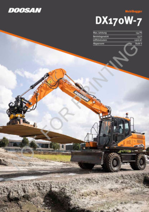 Tekerlekli ekskavatörler Doosan DX170W-7