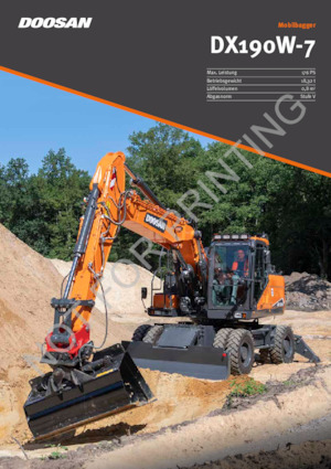 Tekerlekli ekskavatörler Doosan DX190W-7