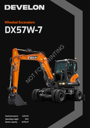 Wheel Excavators Develon DX57W-7 