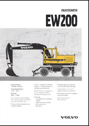 Tekerlekli ekskavatörler Volvo EW200