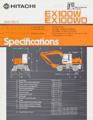 Wheel Excavators Hitachi EX100WD
