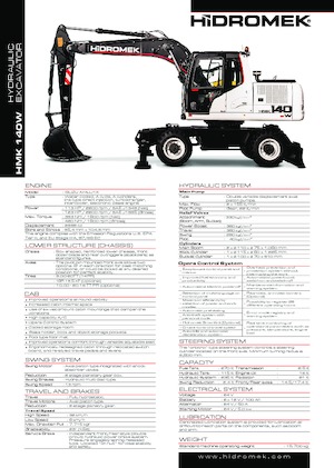 Wheel Excavators Hidromek HMK 140 W