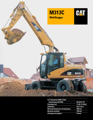 Wheel Excavators Caterpillar M 313 C Mono