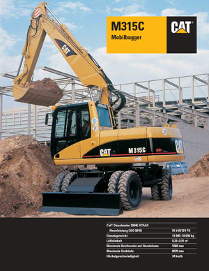 Tekerlekli ekskavatörler Caterpillar M 315 C VAH