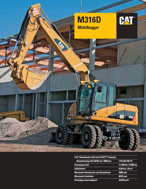 Tekerlekli ekskavatörler Caterpillar M316D Mono