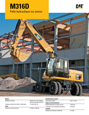 Tekerlekli ekskavatörler Caterpillar M316D Mono