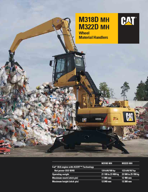 Tekerlekli ekskavatörler Caterpillar M318D MH