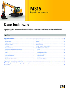 Tekerlekli ekskavatörler Caterpillar M315