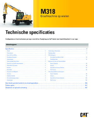 Wheel Excavators Caterpillar M318