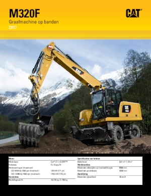 Tekerlekli ekskavatörler Caterpillar M320F