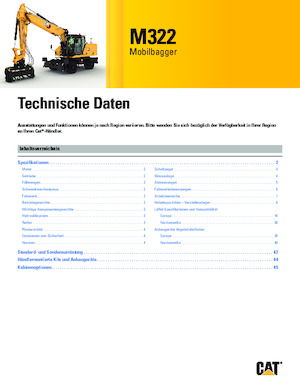 Wheel Excavators Caterpillar M322