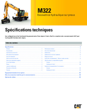 Wheel Excavators Caterpillar M322