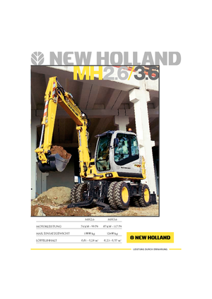 Tekerlekli ekskavatörler New Holland MH 2.6