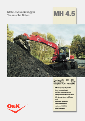 Tekerlekli ekskavatörler O&K MH 4.5