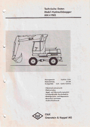 Wheel Excavators O&K MH 4 PMS