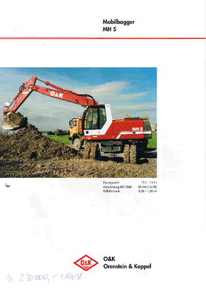 Wheel Excavators O&K MH 5