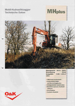 Tekerlekli ekskavatörler O&K MH PLUS