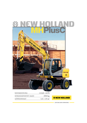 Wheel Excavators New Holland MH Plus C