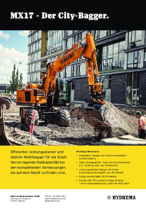 Wheel Excavators Hydrema MX 17