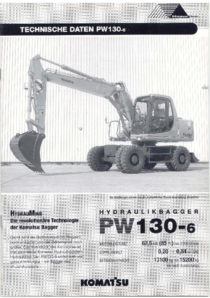 Wheel Excavators Komatsu PW130-6