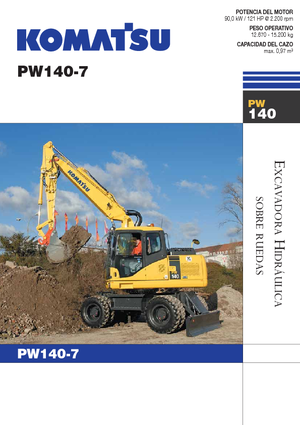 Wheel Excavators Komatsu PW140-7