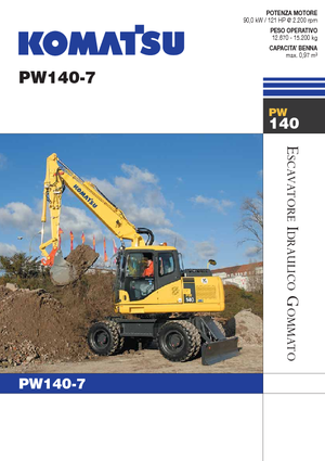 Tekerlekli ekskavatörler Komatsu PW140-7