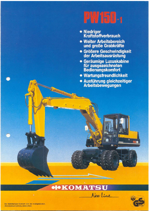 Tekerlekli ekskavatörler Komatsu PW150-1
