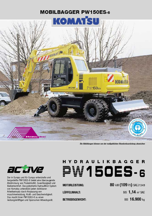 Tekerlekli ekskavatörler Komatsu PW150-6