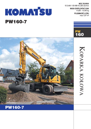 Tekerlekli ekskavatörler Komatsu PW160-7E0