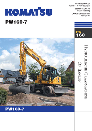 Tekerlekli ekskavatörler Komatsu PW160-7E0